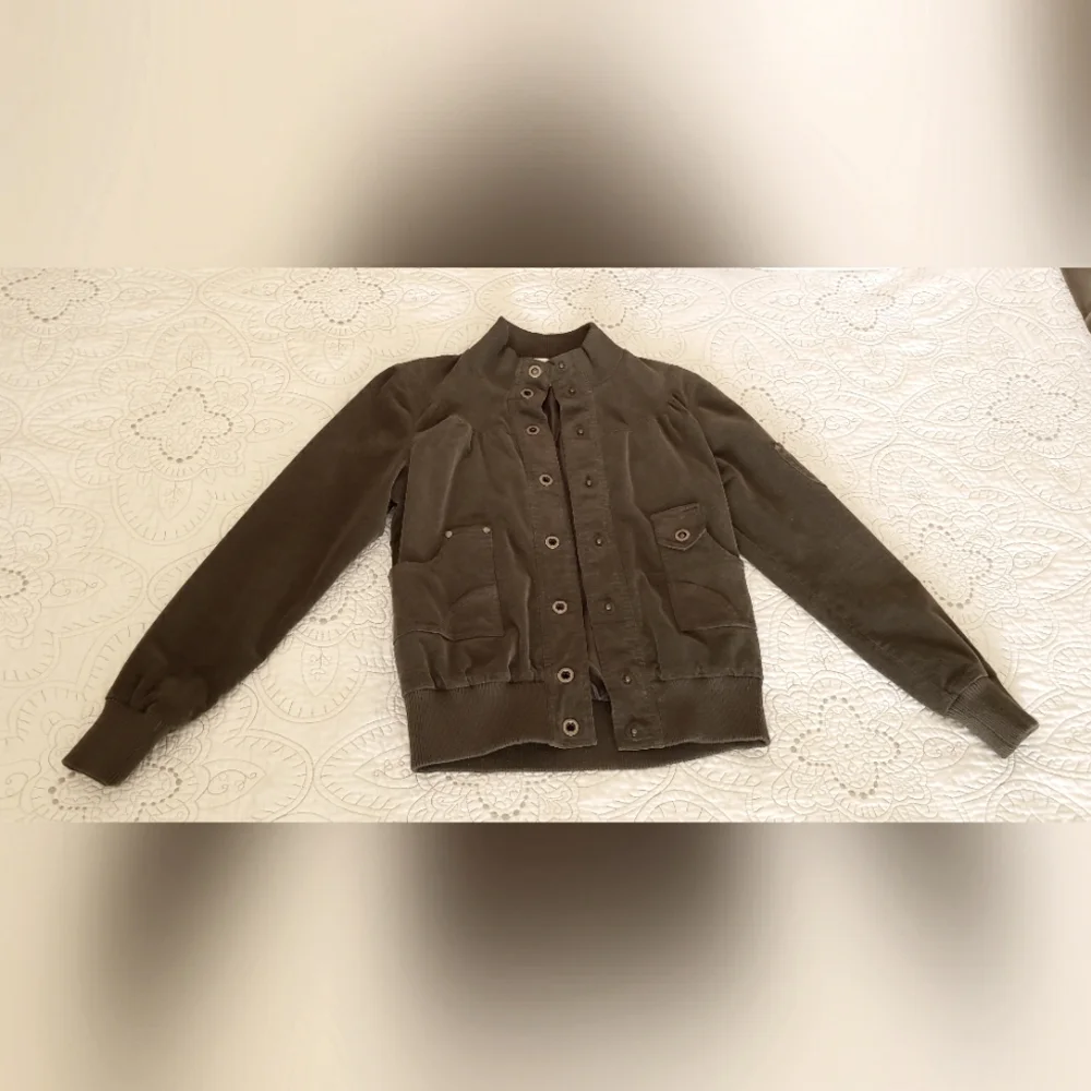 Army Green Bomber-style Jacket - Picture 1 of 15